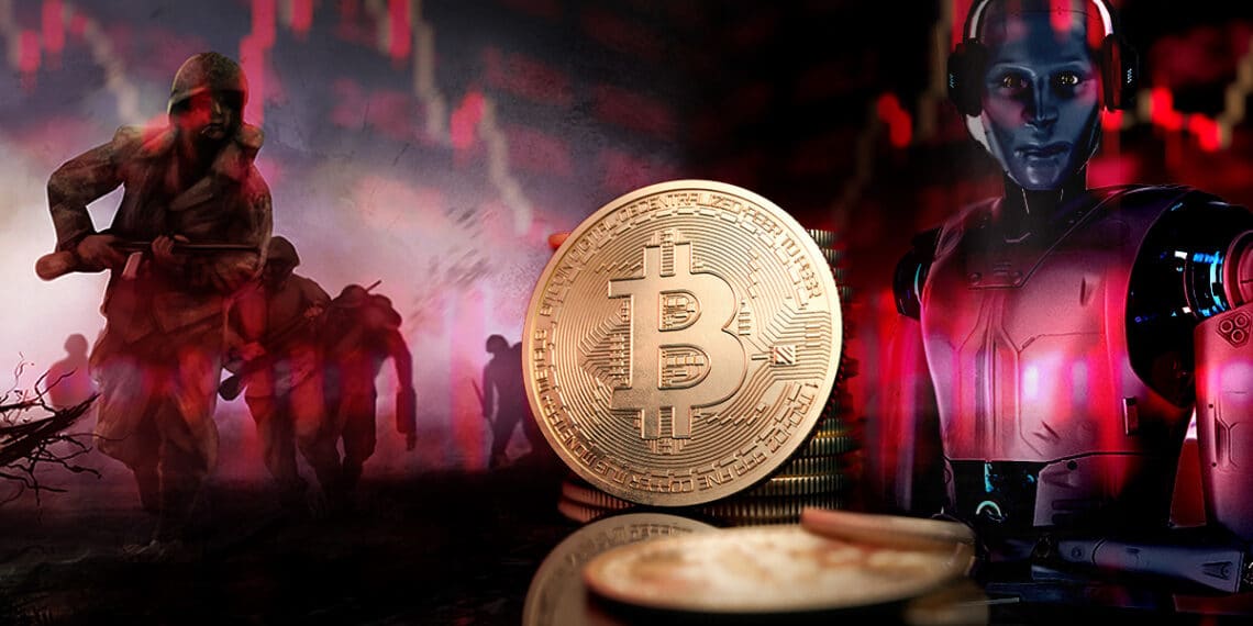 En menos de 24 horas, BTC recuperó las pérdidas del jueves pasado. Fuente: TradingView. 
 Composición por CriptoNoticias. phonlamaiphoto/ stock.adobe.com; Lucas/ stock.adobe.com; breakermaximus/ stock.adobe.com