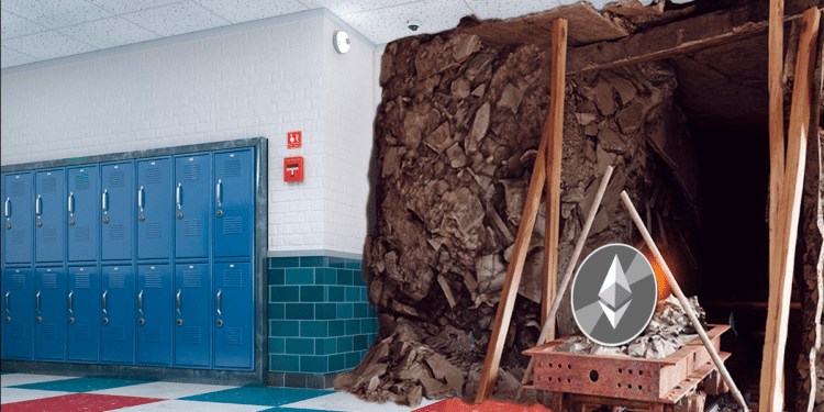 Ethereum, minería en escuela.