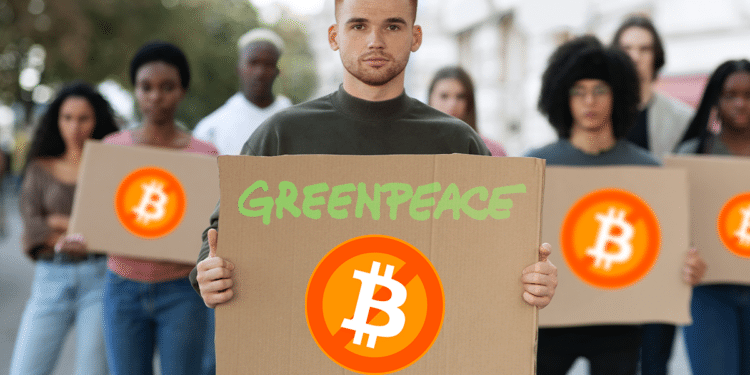 Protesta Greenpeace anti BTC.