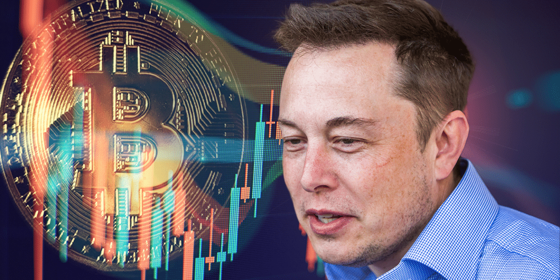 Elon Musk y BTC con gráficos.