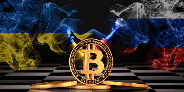 bitcoin ha perdido valor de mercado en medio del conflicto entre Rusia y Ucrania. Composición por CriptoNoticias. Dilok/ stock.adobe.com; Vlad/ stock.adobe.com; promesaartstudio/ stock.adobe.com