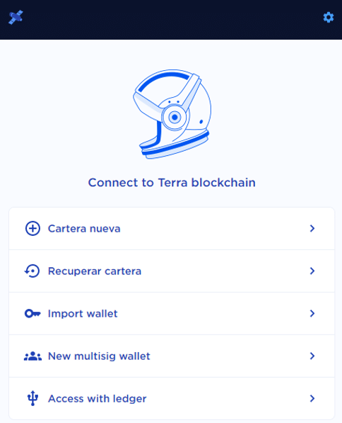 Terra blockchain.