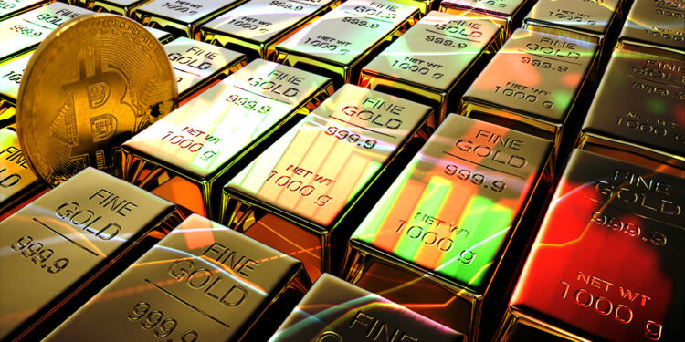 BTC y oro.