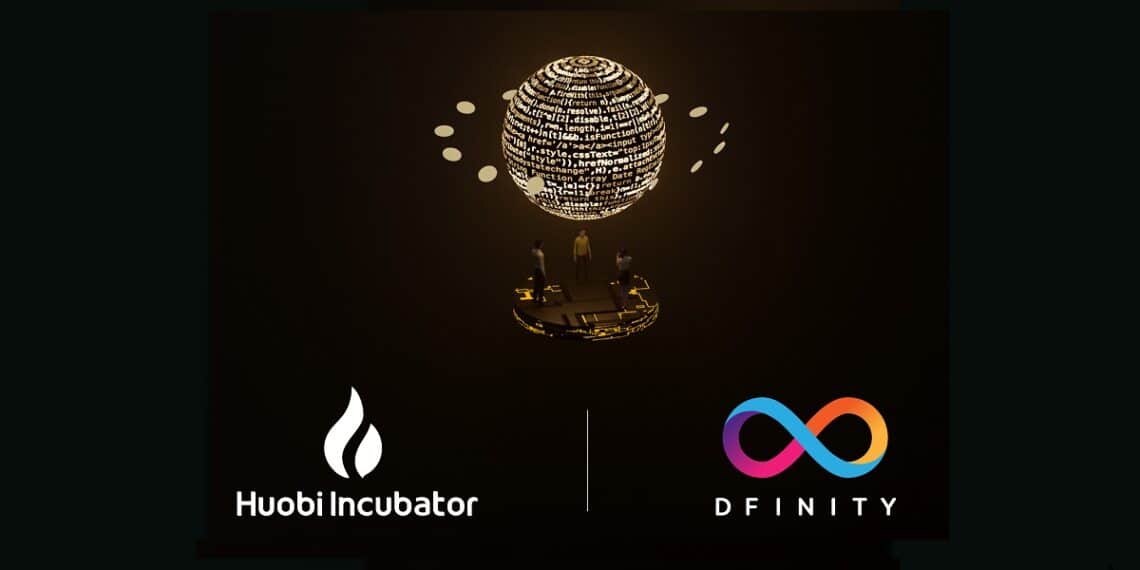 Logos de Huobi Incubator y DInfinity