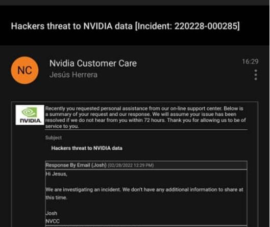 Nvidia hackers