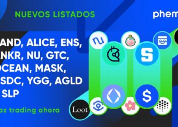 Logos de tokes listados en la plataforma Phemex