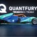 Carro de carrera con logos de Quantfury