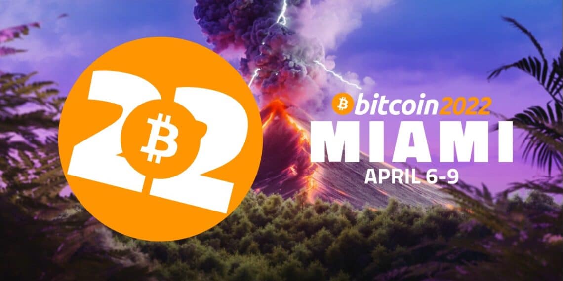 Pancarta promocional del evento Bitcoin 2022