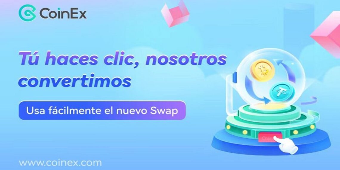 Pancarta promocional de CoinEx Swap