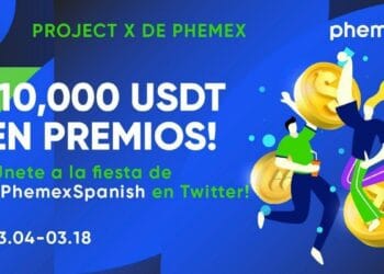 Pancarta promocional del evento de Phemex