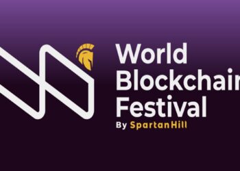 Pancarta promocional del evento World Blockchain Festival