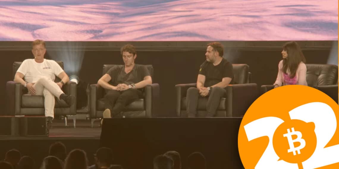 Panel de discusión sobre Bitcoin como la banca del futuro en la Bitcoin Conference Miami 2022.