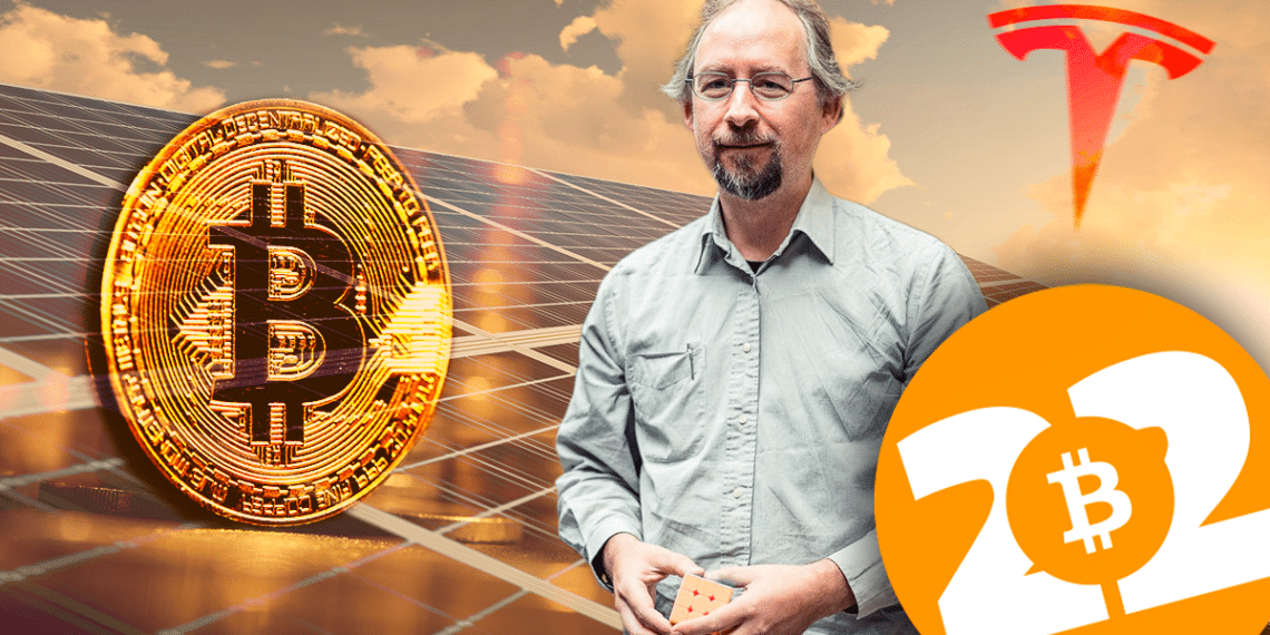 Adam Back sobre los paneles solares en Bitcoin Conference 2022.