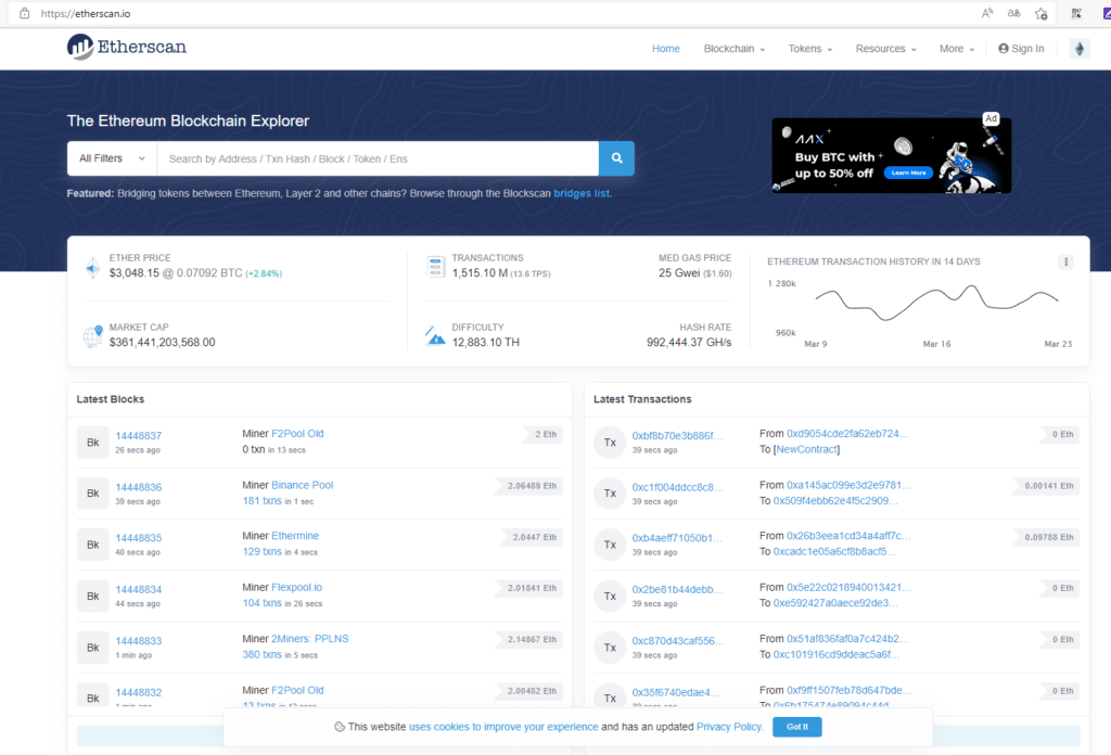 How to use Etherscan to know everything about an Ethereum address