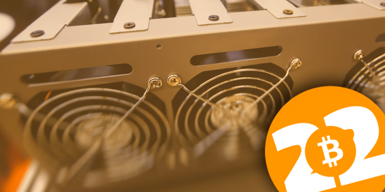Minero ASIC en Bitcoin Conference 2022.
