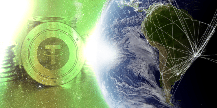 Tether (USDT), la criptomoneda más usada en Venezuela, Brasil y otros países de Latinoamérica.
