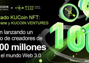 Pancarta promocional del fondo de 100 millones de Kucoin