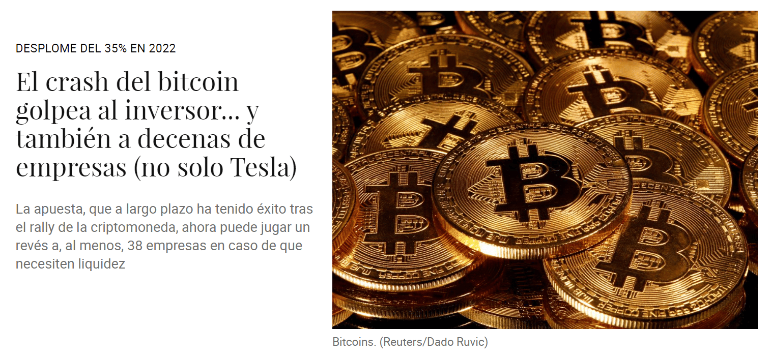 Bitcoin baja de precio.