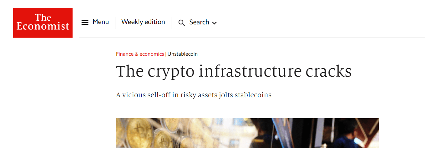 Bitcoin o criptomonedas en The Economist.