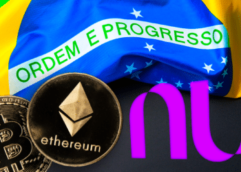El banco digital Nubank habilitó el comercio de bitcoin y ethers para sus clientes de Brasil, el cual ofrece en asociación con Paxos. Composición por CriptoNoticias. Fuente: wikipedia. org / CLShebley ; respiro888 / stock.adobe.com.