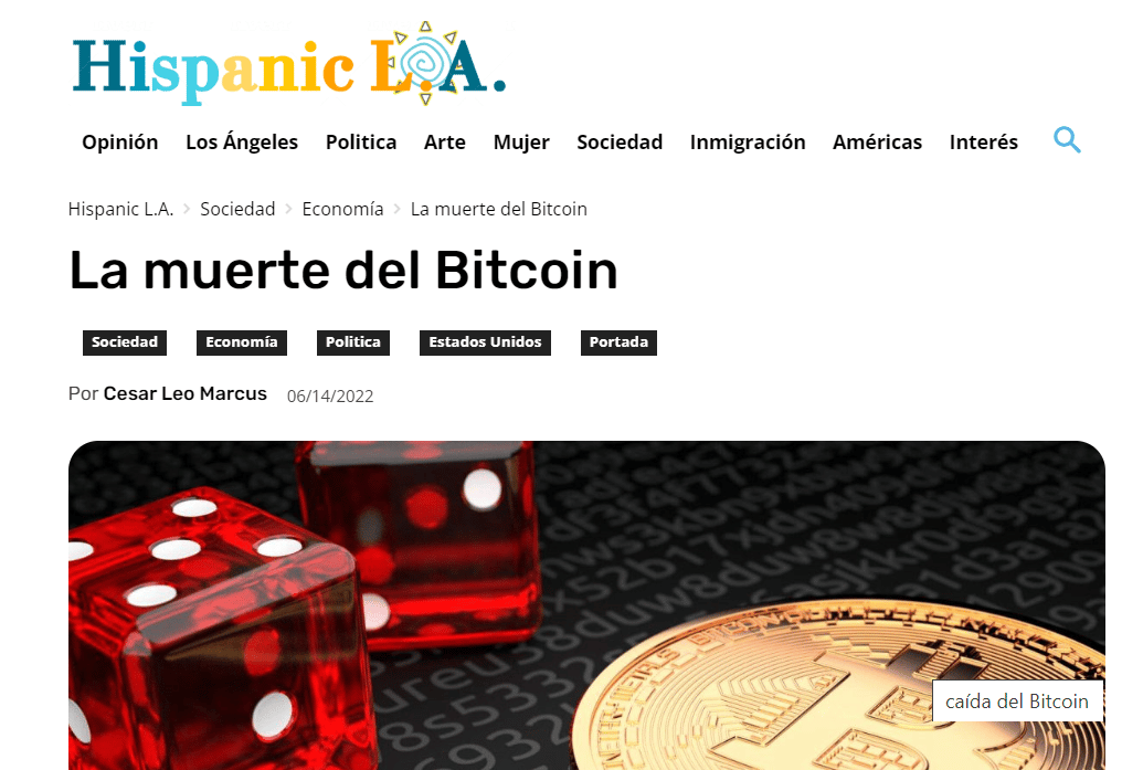 Bitcoin o criptomonedas en Hispanic LA.