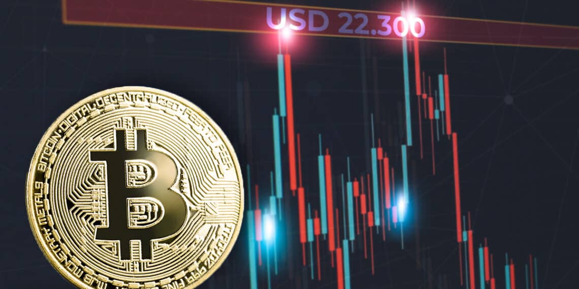 Precio de bitcoin toca los USD 22.300 y se encuentra con una resistencia