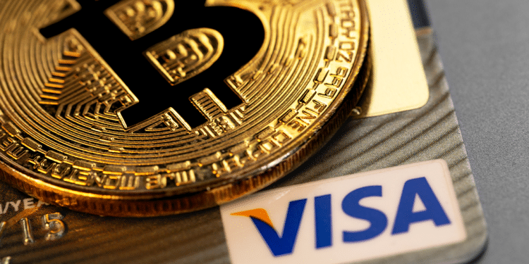 Bitcoin y tarjeta Visa.
