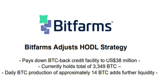 Bitfarms hold strategy.