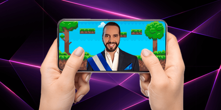 Nayib Bukele dentro de un videojuego.