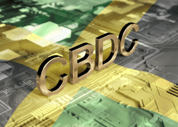 CBDC con bandera de Jamaica.
