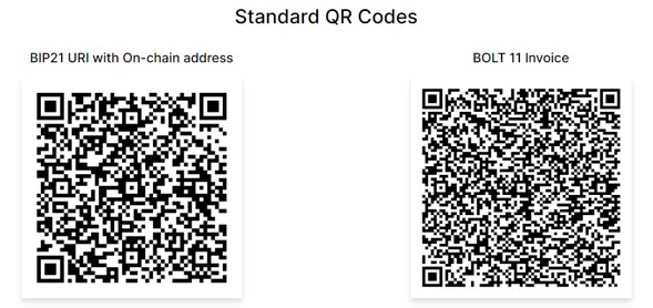 Standard QR Codes.