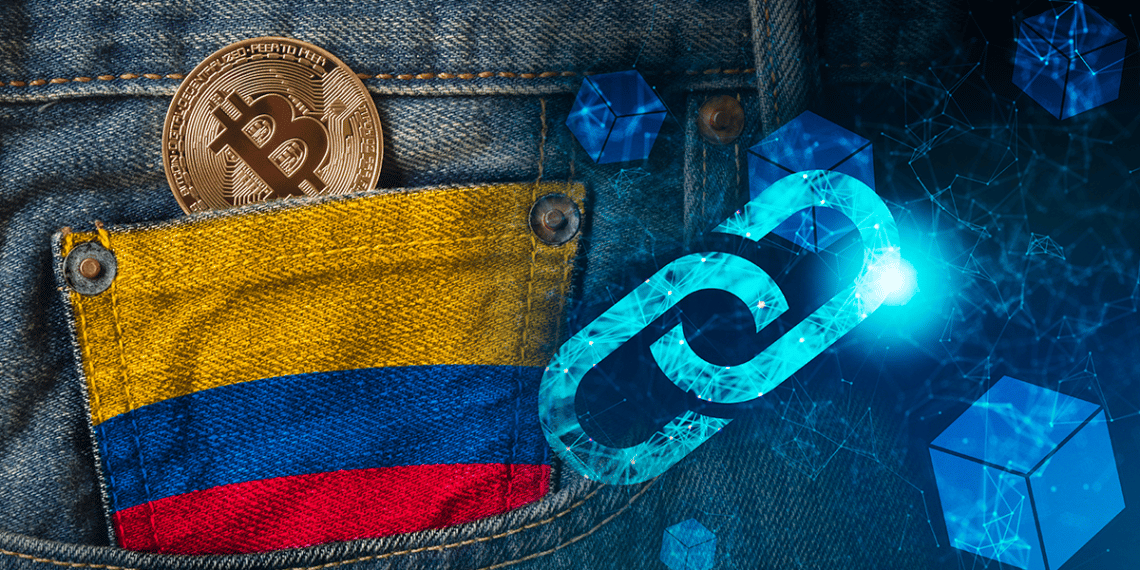 Colombia y blockchain de BItcoin.