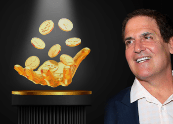 Mark Cuban junto a criptomonedas.