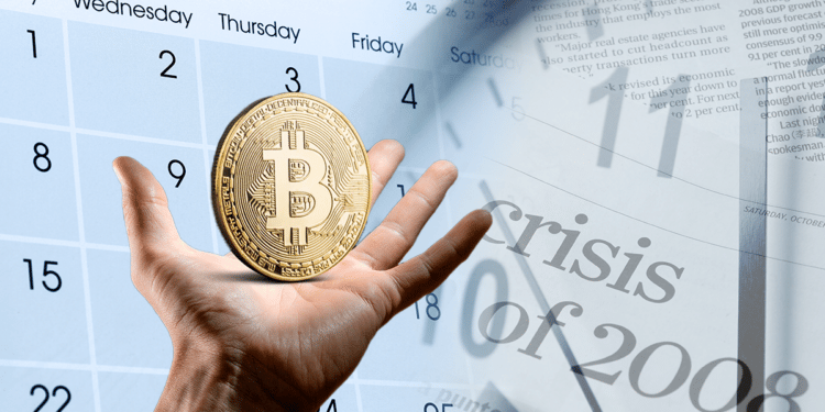 Crisis del 2008, calendario y Bitcoin.