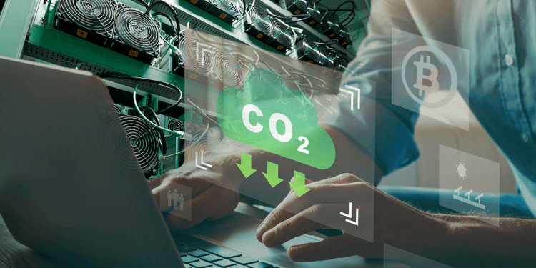 El consumo energético y el impacto ambiental de la minería de Bitcoin están a la baja. Composición por CriptoNoticias. Fuente: Song_about_summer ; artiemedvedev / stock.adobe.com.