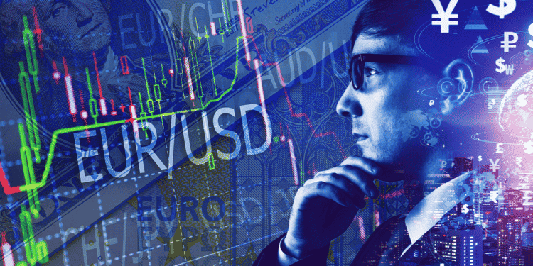 El precio del euro podría llegar a ser más bajo que el del dólar si continúa perdiendo su fortaleza. Composición por CriptoNoticias. naiauss/ stock.adobe.com; kasmasov/ stock.adobe.com; metamorworks/ stock.adobe.com
