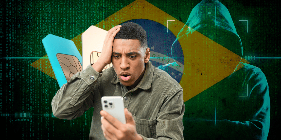 Un hombre de Brasil perdió sus bitcoins en Binance tras haber sufrido una clonación del chip Claro de su celular. Composición por CriptoNoticias. Fuente: oz ; Dmitri Stalnuhhin ; Vadim Pastuh ; Stillfx / stock.adobe.com.