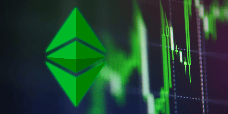 Ethereum Classic con gráfico verde.