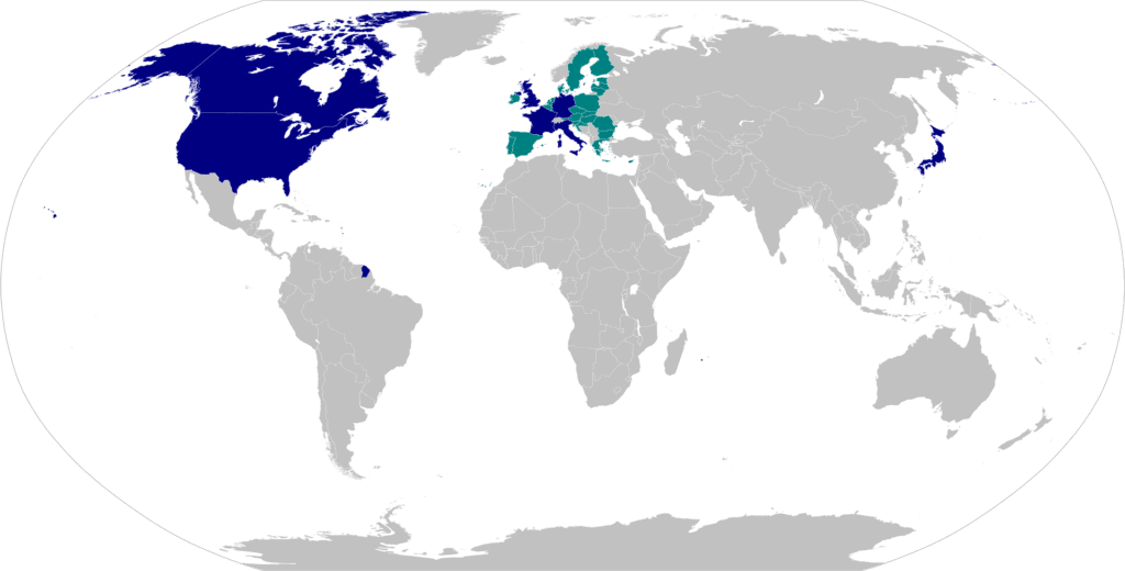 Mapa del G7.