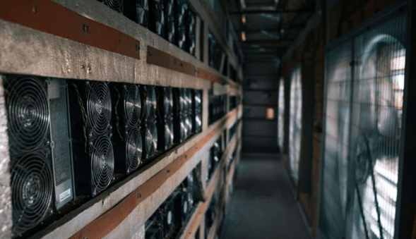 Granja de minería Bitcoin.