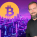 Jack Dorsey en un metaverso con un bitcoin.