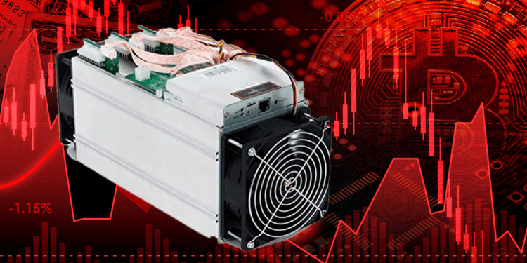 Mercado de Bitcoin en rojo y Antminer S9 13.5TH/s.