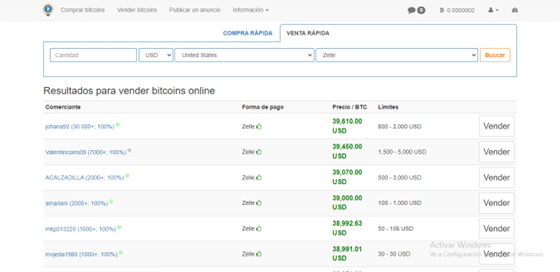 Offers on LocalBitcoins.