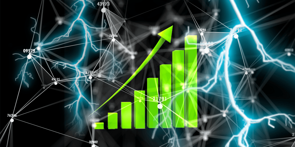 Rendimiento positivo de los nodos de Lightning.