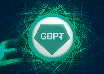 Token GBPT junto al logo de la libra esterlina.