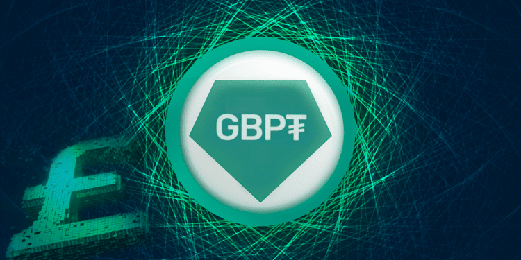 Token GBPT junto al logo de la libra esterlina.