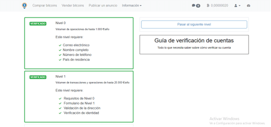 Account verification at LocalBitcoins.