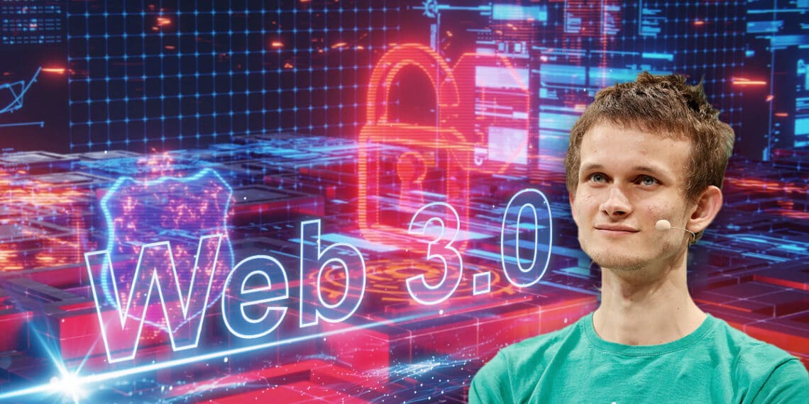 Vitalik Buterin, web3.0 y candado que representa seguridad.