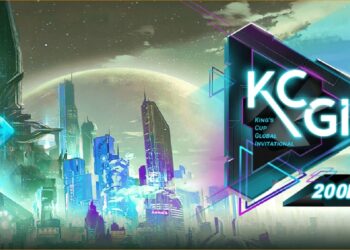 Ciudad futurista con el logo de Bitget y las iniciales de la competencia de trading KCGI