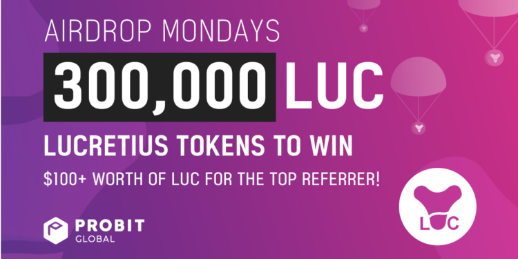 Pancarta promocional de Airdrop de Probit